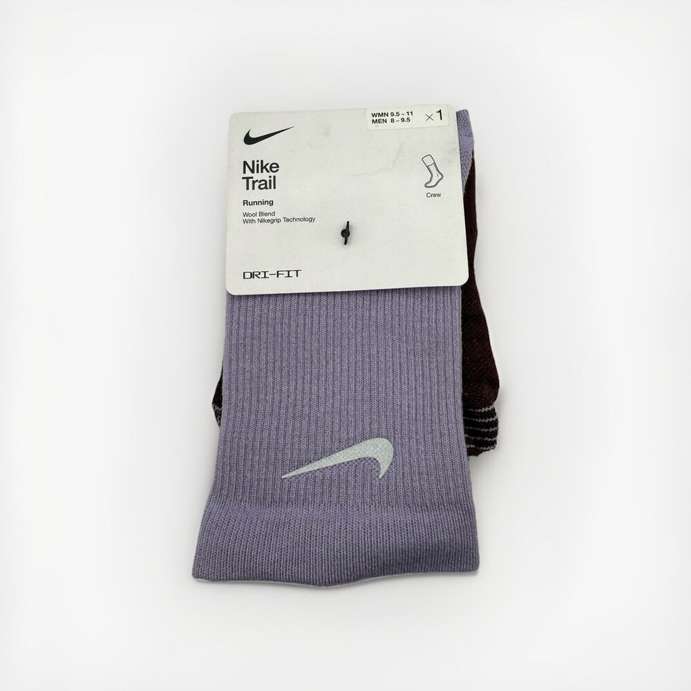 Nike Trail Running Wool Blend Dri-Fit Crew Socks HF7155 500 M 8-9.5 /W 9.5-11
